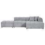 ECKSOFA  in Cord Hellgrau  313/162 cm  - Hellgrau/Schwarz, KONVENTIONELL, Kunststoff/Textil (313/162cm) - Carryhome