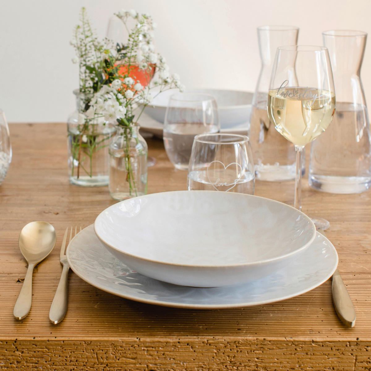 KOMBISERVICE 8-teilig  - Weiß, Basics, Keramik - Mäser