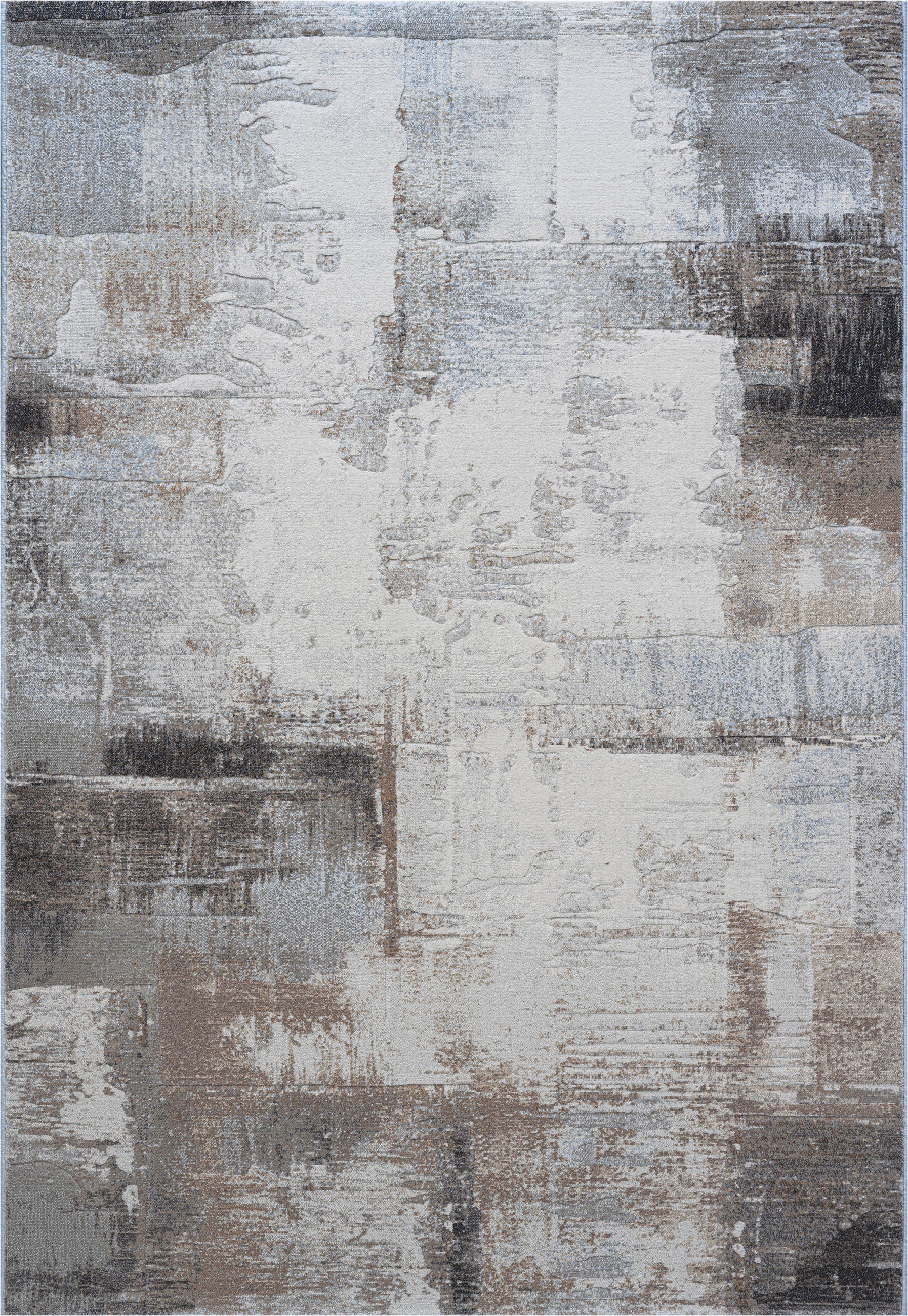 WEBTEPPICH 160/230 cm Argentum Anthrazit, Grau, Weiß  - Anthrazit/Weiß, KONVENTIONELL, Kunststoff/Textil (160/230cm)
