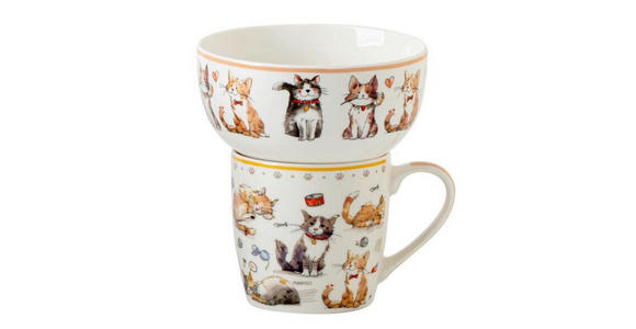 KAFFEEBECHER  840 ml   - Multicolor, LIFESTYLE, Keramik - Novel