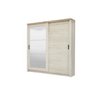 TOLÓAJTÓS SZEKRÉNY ezüsttölgy színű  - ezüsttölgy színű, Basics, faalapú anyag (223,5/227/67cm) - Ti'me