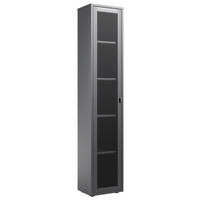 HOCHSCHRANK 38/195/30 cm  - Schwarz, Design, Kunststoff/Metall (38/195/30cm) - home24