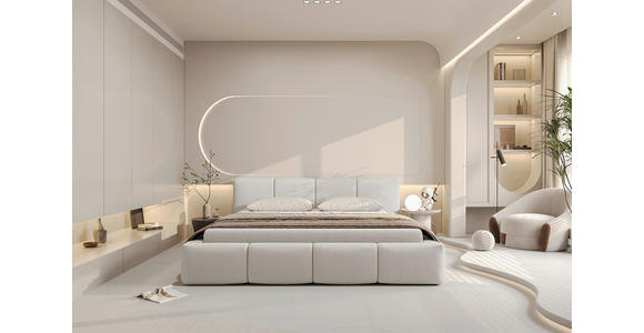 POLSTERBETT 120/200 cm,  in Naturfarben, Lattenrost, Bettkasten,  - Schwarz/Naturfarben, Design, Holz/Textil (120/200cm) - Xora