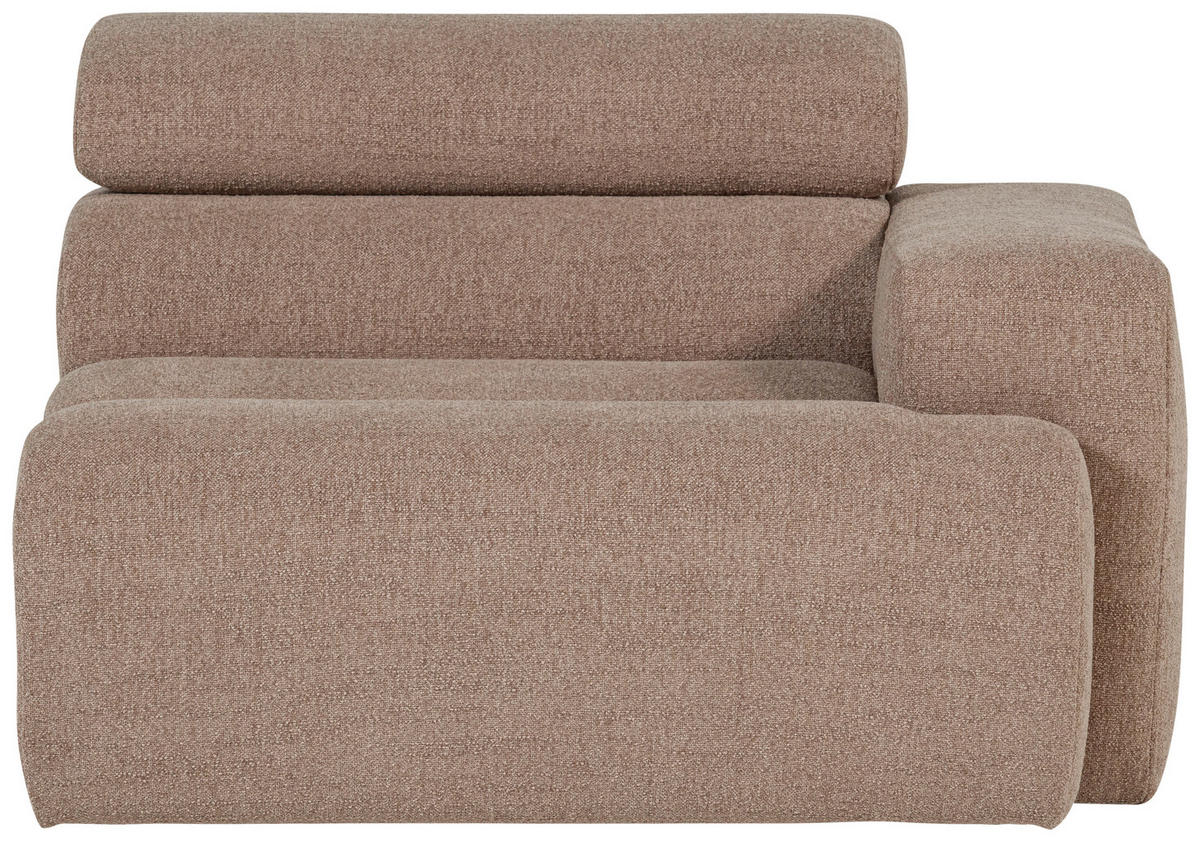SOFAELEMENT Novi Bouclé Taupe  - Taupe, Design, Kunststoff/Textil (113/86/109cm) - Livetastic