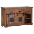 SIDEBOARD  in 145/85/45 cm  - Schwarz/Naturfarben, ROMANTIK / LANDHAUS, Holz/Metall (145/85/45cm) - Landscape