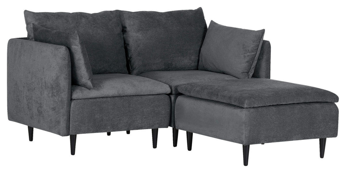 SOFFMODUL i flatväv antracit  - svart/antracit, Klassisk, trä/textil (83/72/83cm) - MID.YOU