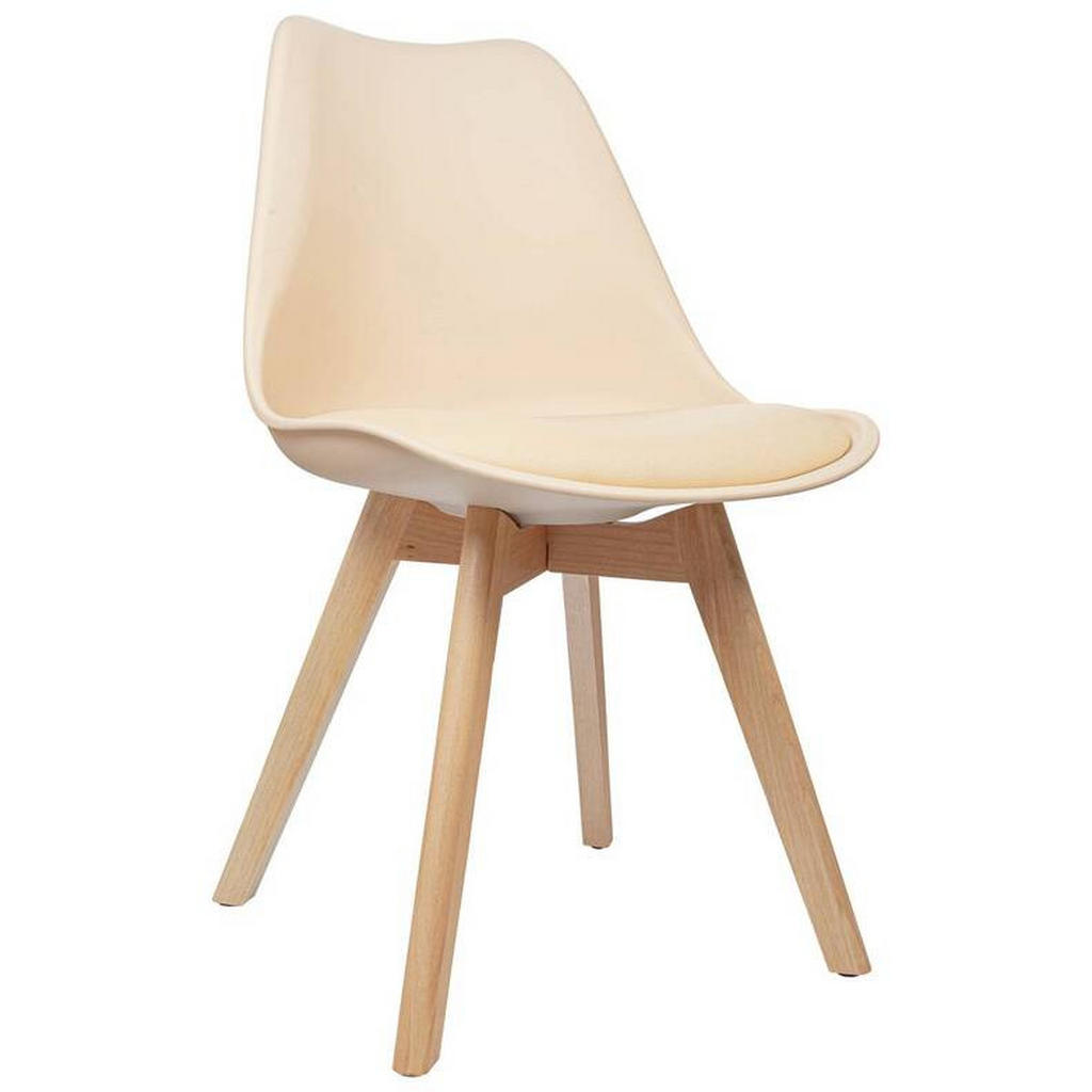 Thumbnail - Mid.you Stuhl-Set, Buche, Beige, Textil, Buche, konisch, 48x87x56 cm, Esszimmer, Stühle, Esszimmerstühle