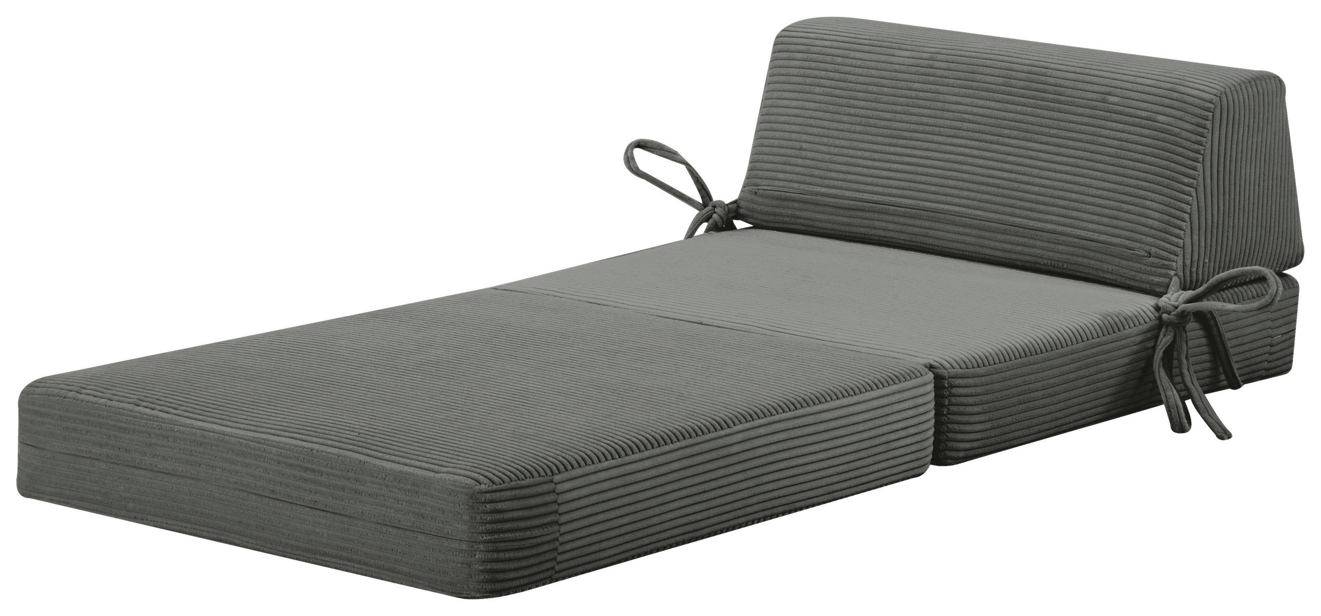 SCHLAFSESSEL Cord Dunkelgrau    - Dunkelgrau, Design, Textil/Metall (75/58/80cm) - Livetastic
