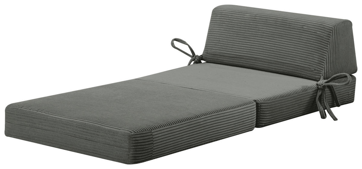 SCHLAFSESSEL in Cord Dunkelgrau  - Dunkelgrau, Design, Textil/Metall (75/58/80cm) - Livetastic