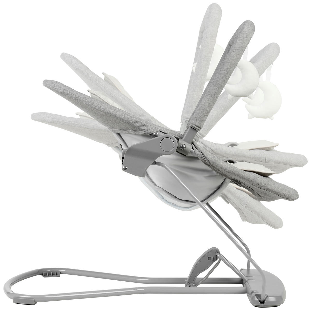 SCHAUKELWIPPE Grau   - Grau, Basics, Kunststoff/Textil (66/45/48-58cm) - My Baby Lou