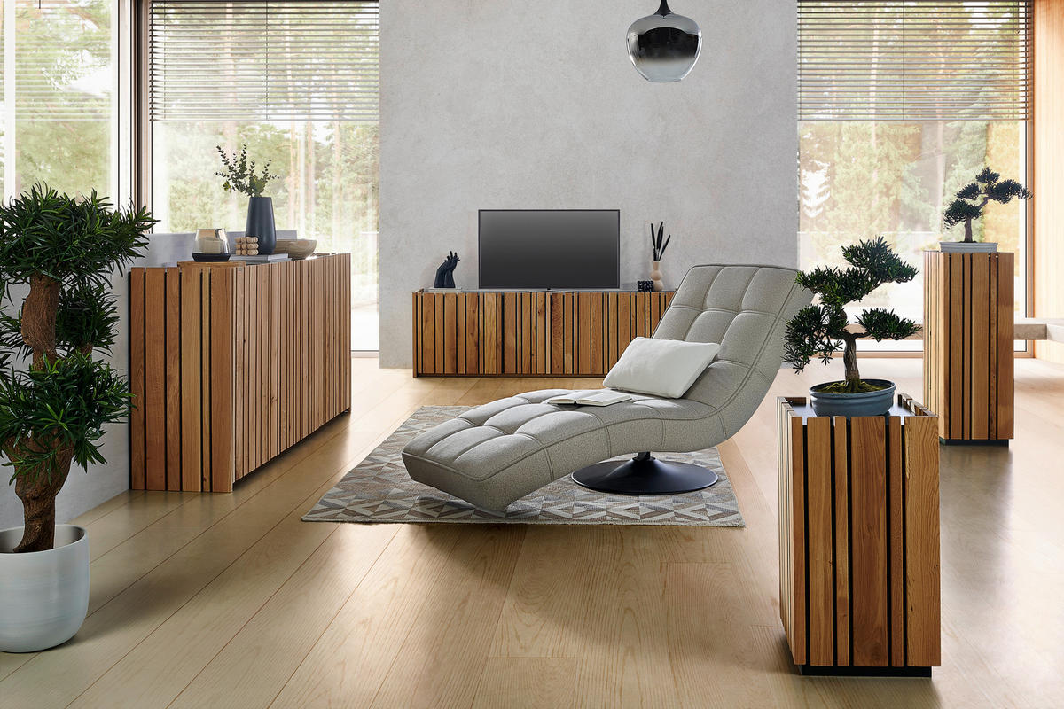 LOWBOARD  in 181,1/57/42 cm  - Eichefarben, Design, Holz/Holzwerkstoff (181,1/57/42cm) - Linea Natura