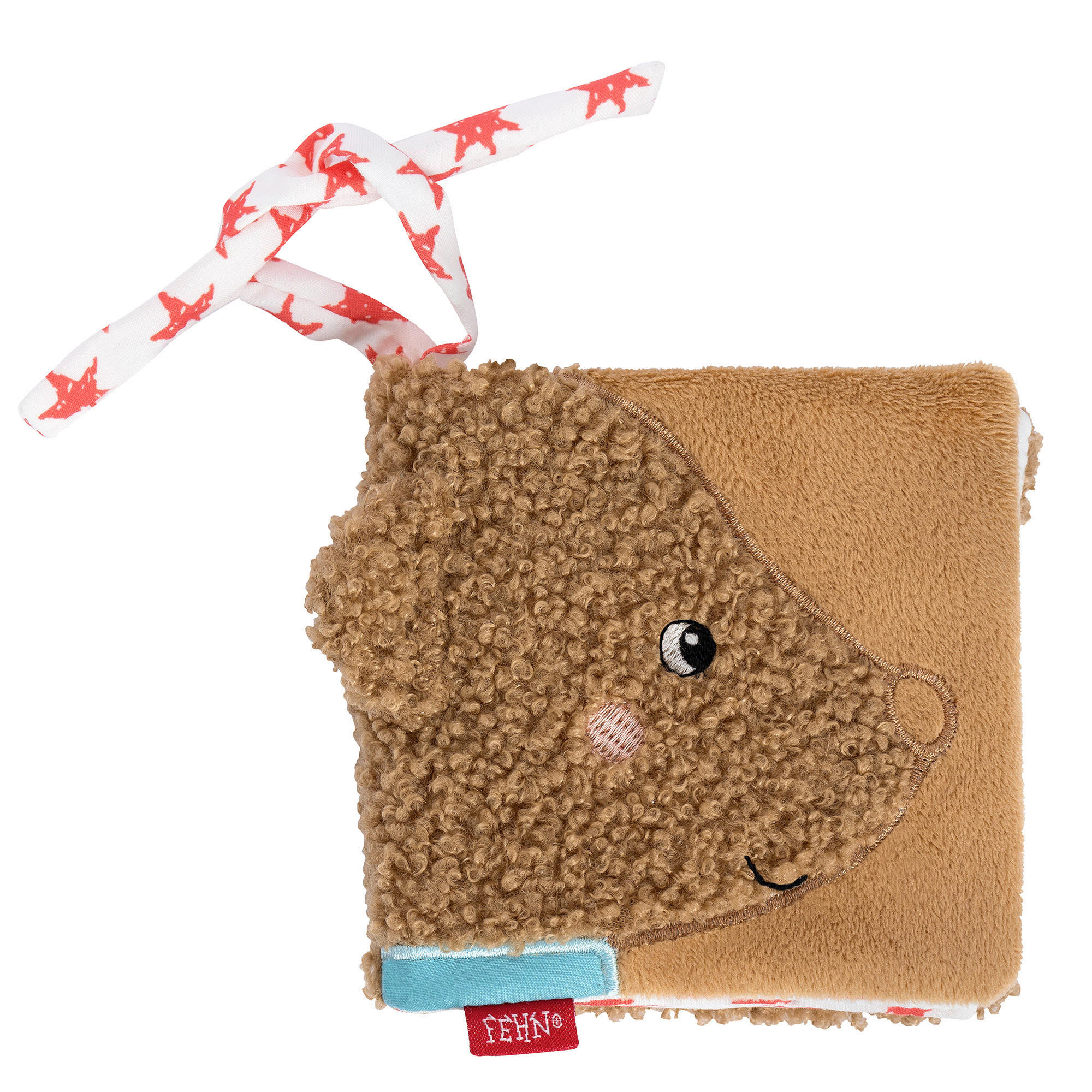 STOFFBUCH Bär Fred  - Hellbraun, Basics, Textil (12/12/2,2cm) - Fehn