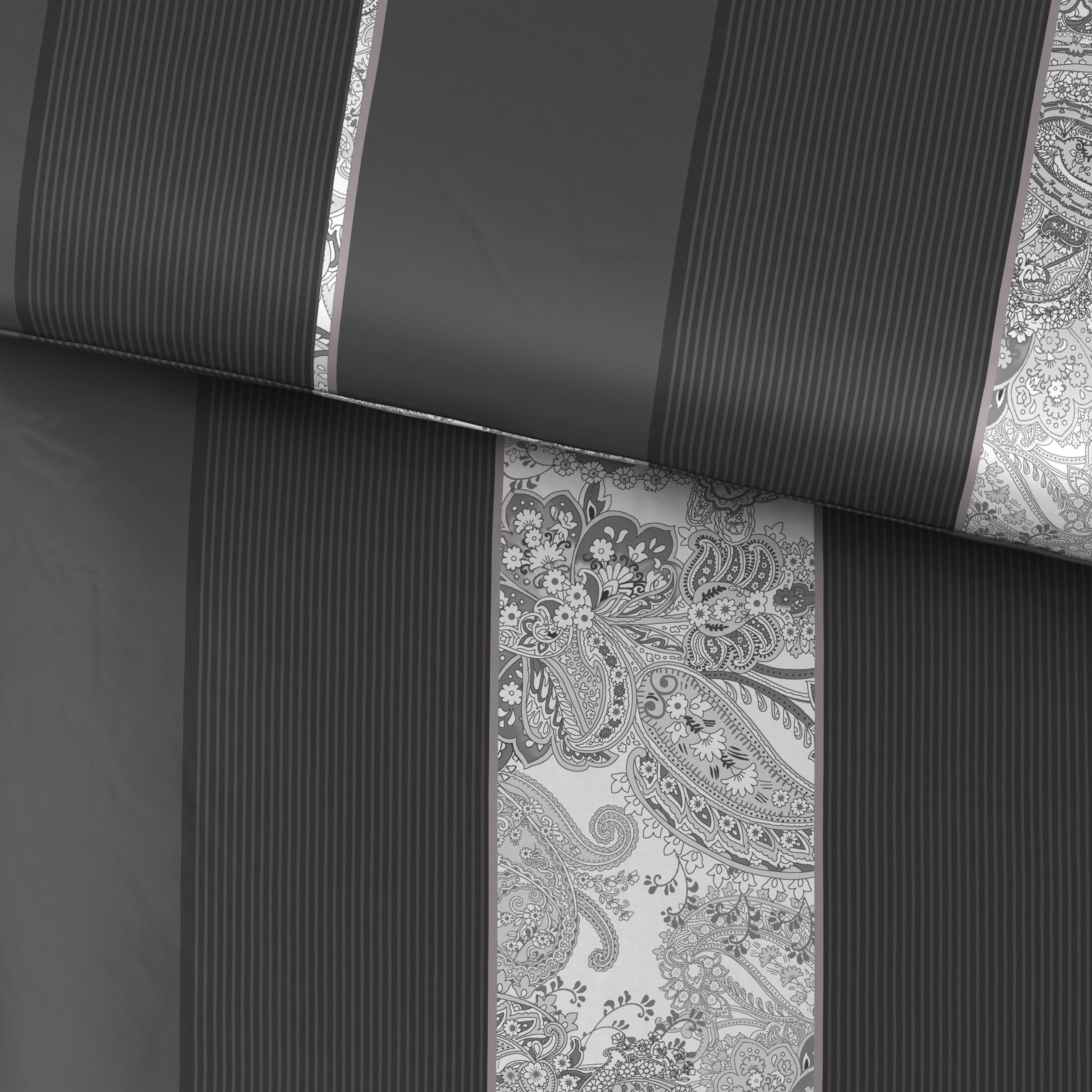 BETTWÄSCHESET Satin 160/210 cm  50 cm/70 cm  - Anthrazit, Design, Textil (160/210cm) - Dieter Knoll