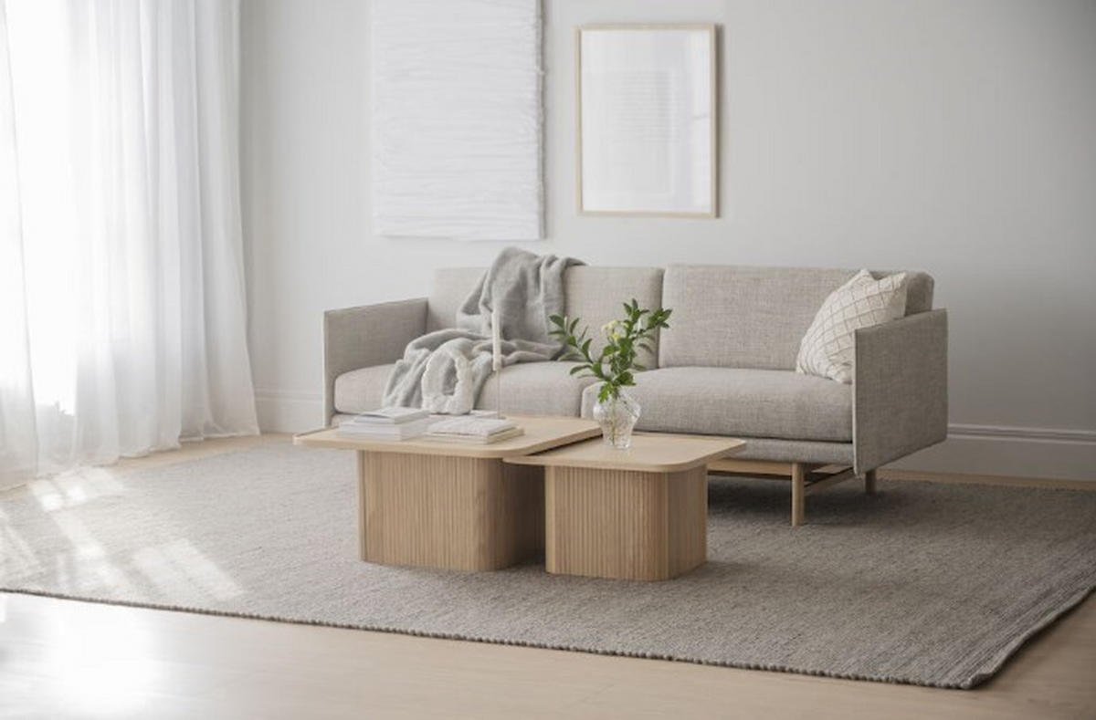 SOFFBORD i trä 80/80/40 cm  - vit/ekfärgad, Klassisk, trä (80/80/40cm) - Rowico