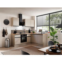 ECKKÜCHE 220/175 cm  in Seidengrau  - Eichefarben/Seidengrau, Trend, Holzwerkstoff/Metall (220/175cm) - P & B