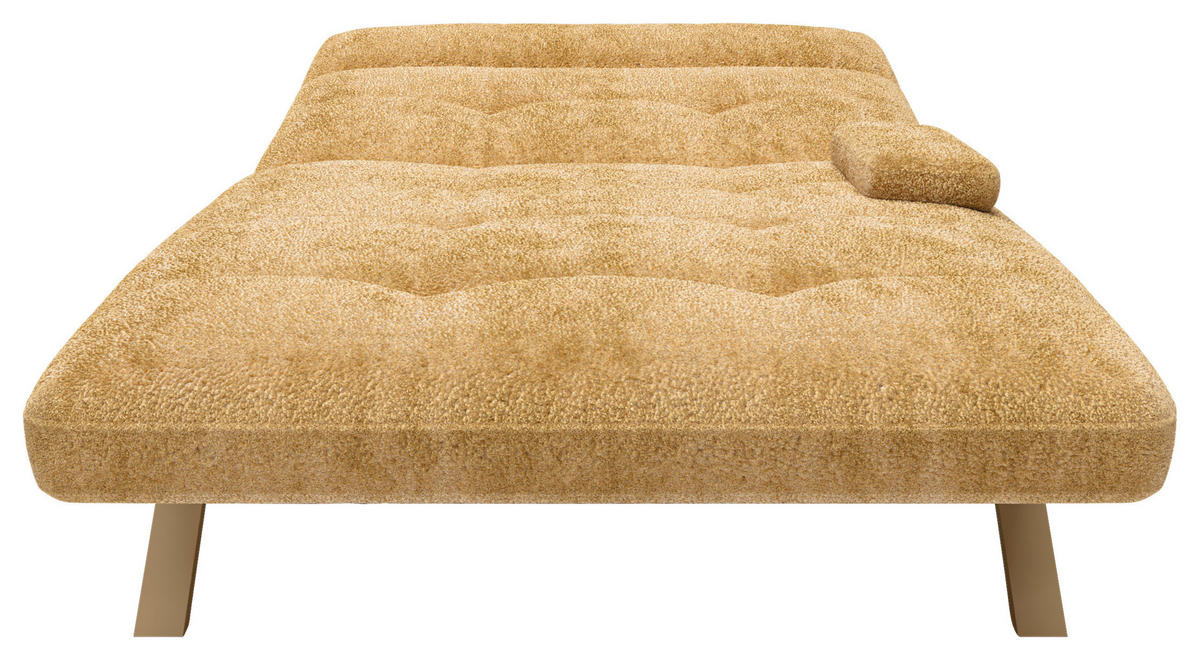RELAXLIEGE Chenille, Teddystoff Goldfarben  - Goldfarben/Cappuccino, Design, Textil/Metall (120/54-113/158-198cm) - Pure Home Lifestyle