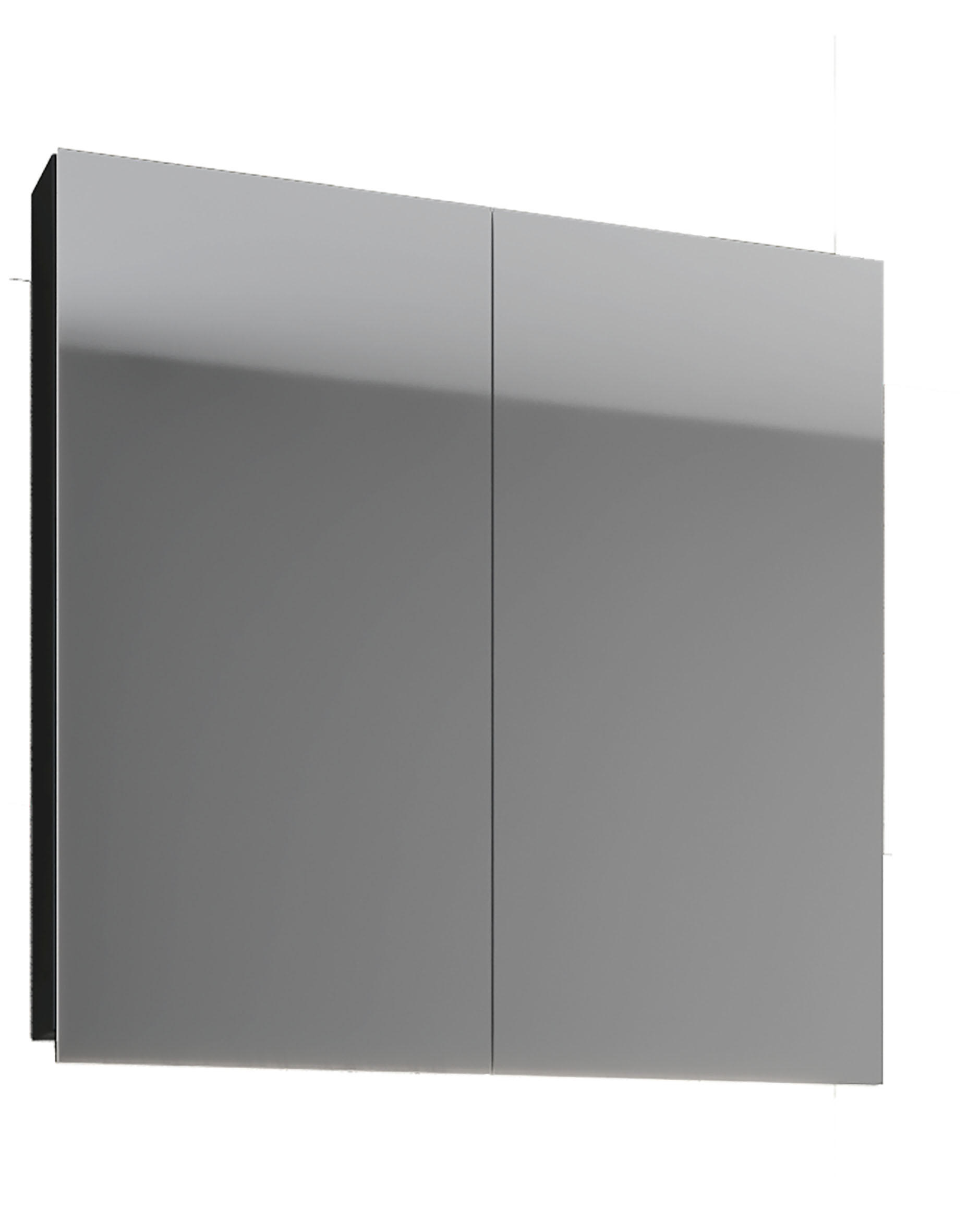 SPIEGELSCHRANK 60/59/12 cm  - Schwarz, Basics, Glas/Holzwerkstoff (60/59/12cm) - MID.YOU