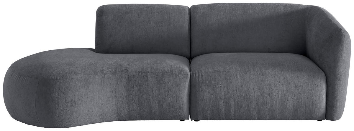 ECKSOFA Jesi Anthrazit Mikrofaser  - Anthrazit/Schwarz, MODERN, Kunststoff/Textil (107/238cm) - Livetastic