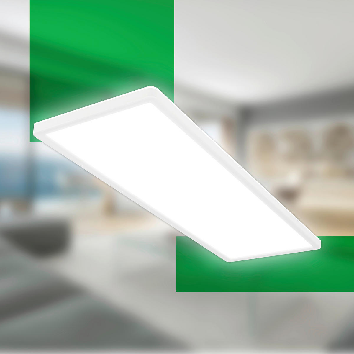 LED-PANEEL Tava A 58/20/2,9 cm   - Weiß, Basics, Kunststoff (58/20/2,9cm)