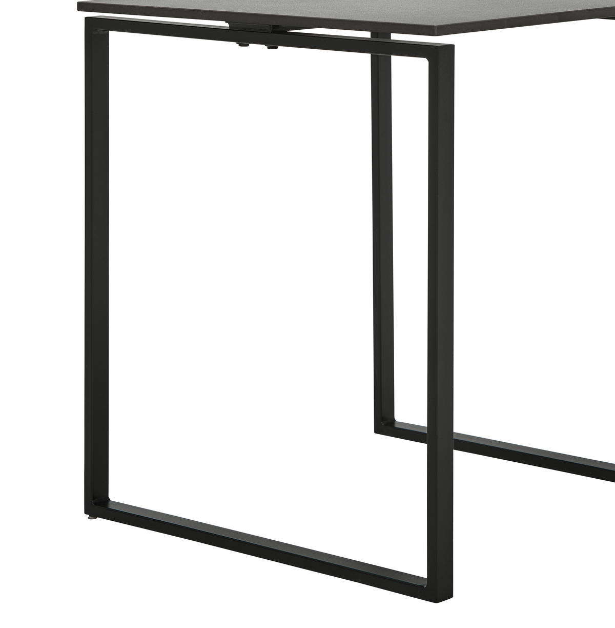 BEISTELLTISCHSET quadratisch Grau, Schwarz  - Schwarz/Grau, Trend, Keramik/Metall (50/43/36/50/43/36/55/50/45cm) - Novel