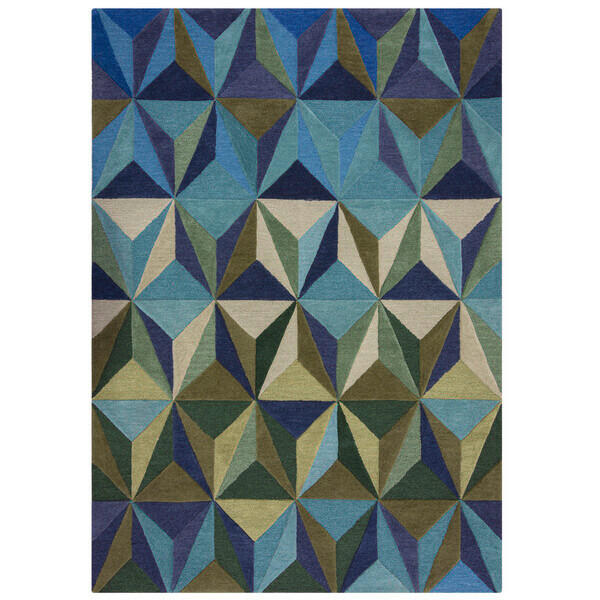 HANDWEBTEPPICH 120/170 cm REVERIE Blau  - Blau, KONVENTIONELL, Textil (120/170cm)