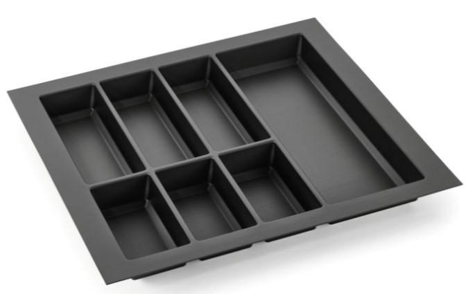 BESTECKEINSATZ - Schwarz, Basics, Kunststoff (30-35/5,05/45,5-50cm)