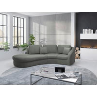 ECKSOFA in Mikrofaser Schlammfarben  - Schlammfarben/Schwarz, Modern, Kunststoff/Textil (230/266cm) - Sit & More