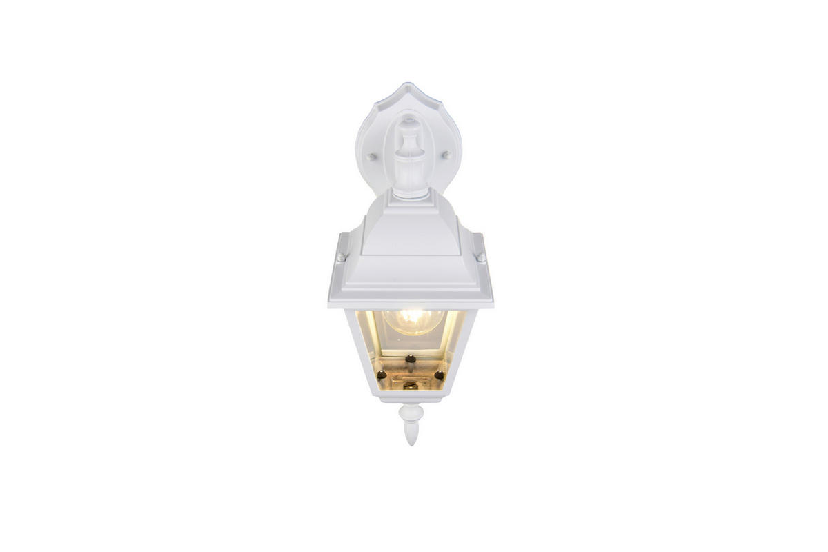 AUßENWANDLEUCHTE Livenza 14/34/19 cm  - Klar/Weiß, KONVENTIONELL, Glas/Metall (14/34/19cm) - Trio Leuchten