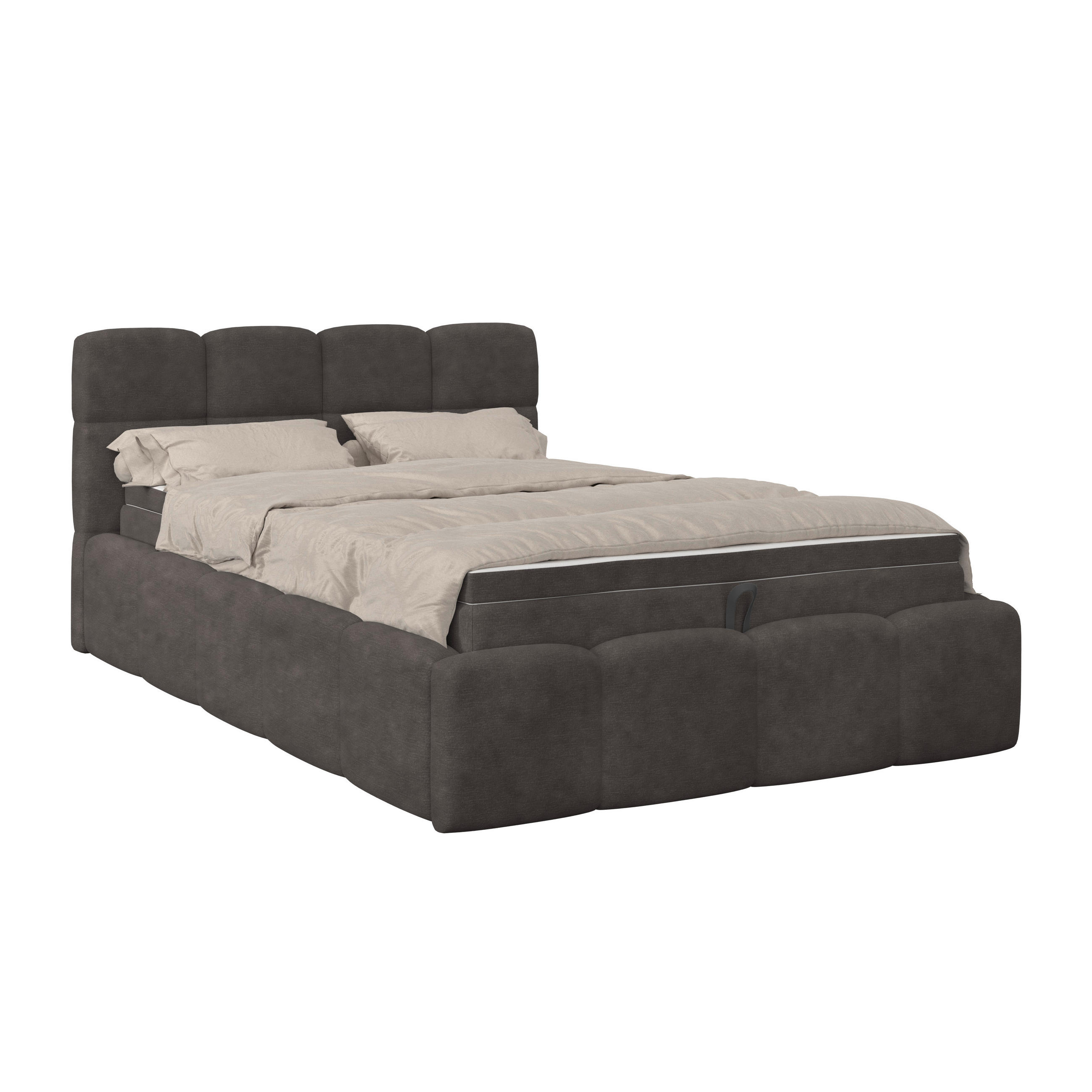Polsterbett Noe Anthrazit 140x200 Cm