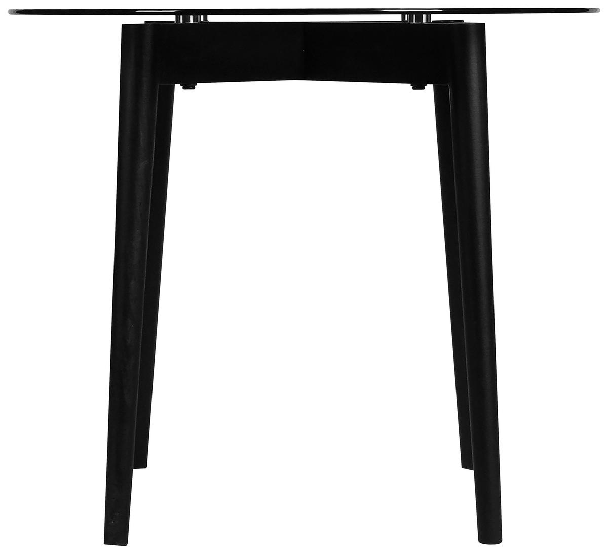 KISASZTAL fa, Üveg 50/50/45 cm   - fekete/szürke, Trend, Üveg/fa (50/50/45cm) - Carryhome