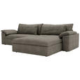 ECKSOFA  in Webstoff Graubraun  306/198 cm  - Graubraun/Schwarz, MODERN, Kunststoff/Textil (306/198cm) - Carryhome