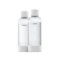 WASSERSPRUDLER-FLASCHE 2er Pack 1,0ltr.  - Weiss, Basics, Naturmaterialien/Kunststoff (8.7/26.7cm) - mysoda