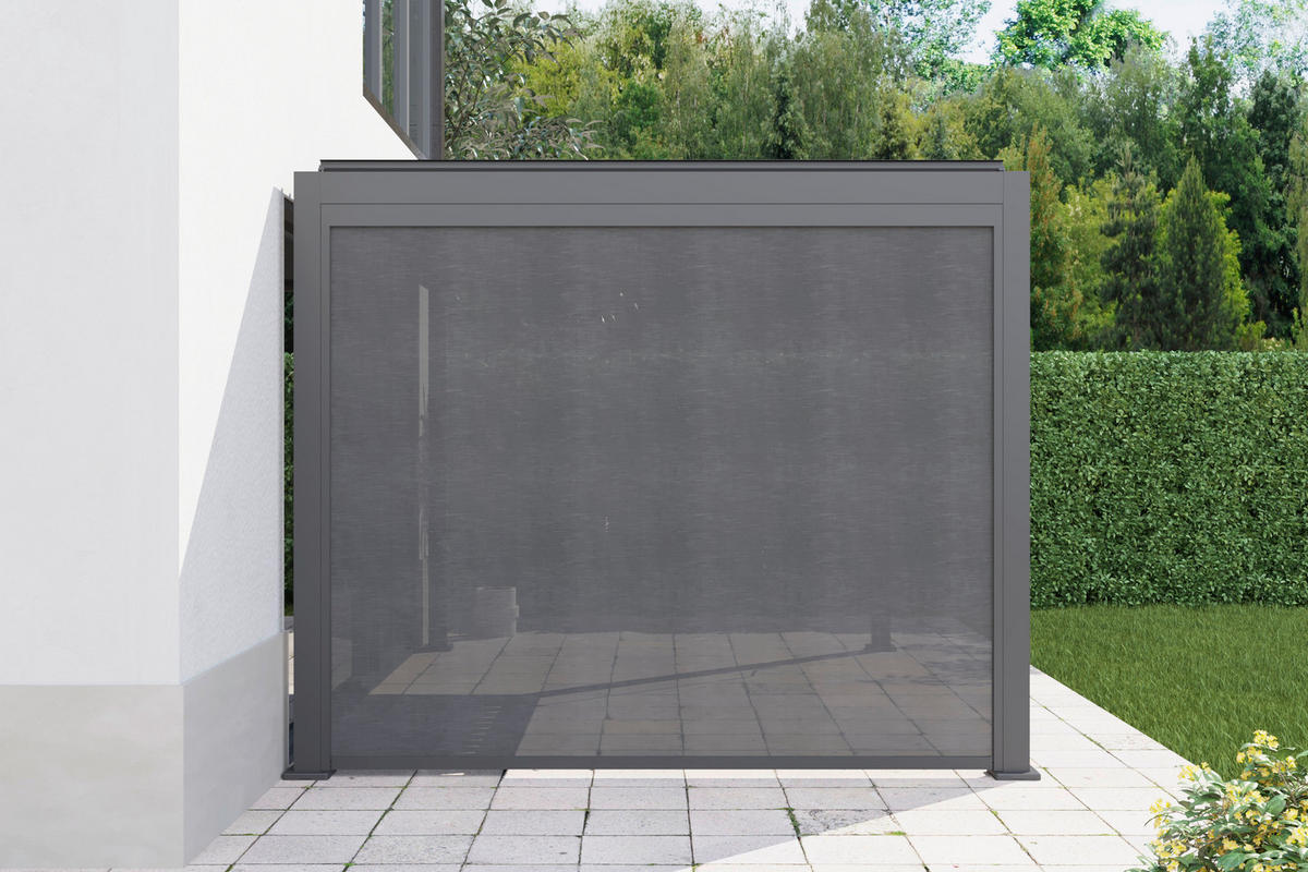 PERGOLA-ROLLO 371/231,5/8,5 cm  - Anthrazit, Basics, Textil (371/231,5/8,5cm) - Gardenson