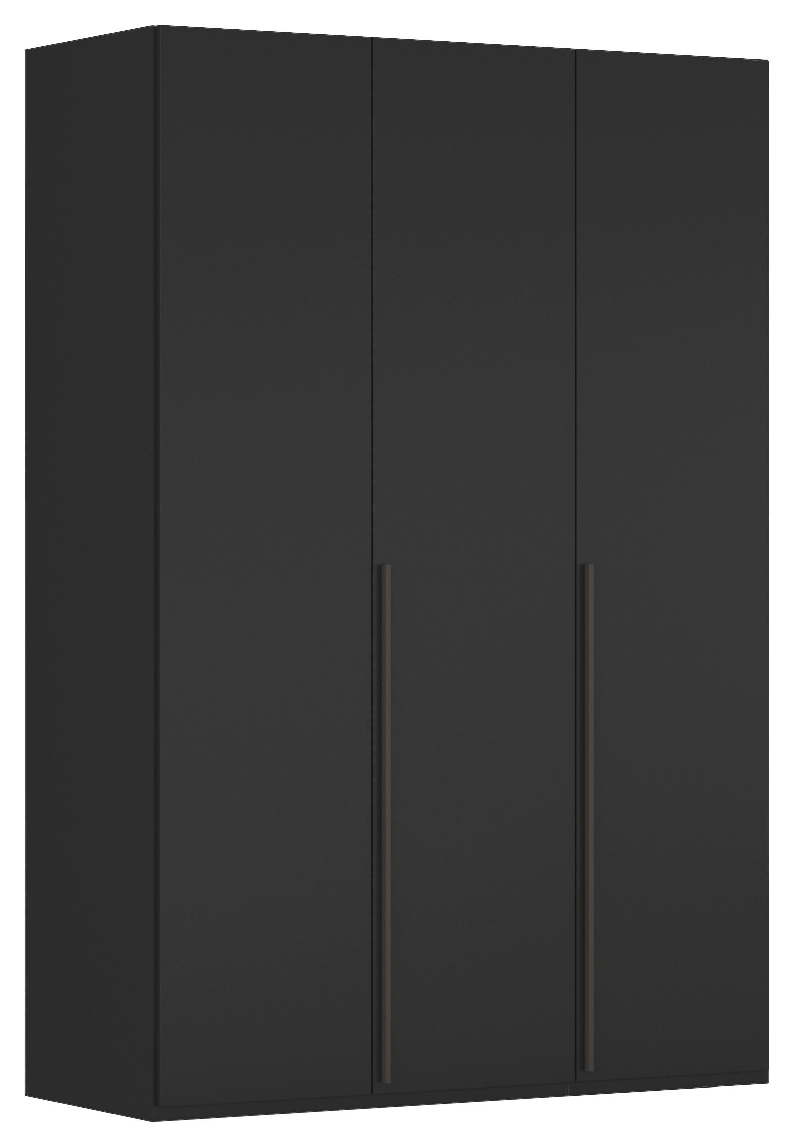 DREHTÜRENSCHRANK 151/223/60 cm 3-türig Schwarz  - Graphitfarben/Schwarz, Design, Holzwerkstoff/Metall (151/223/60cm) - home24