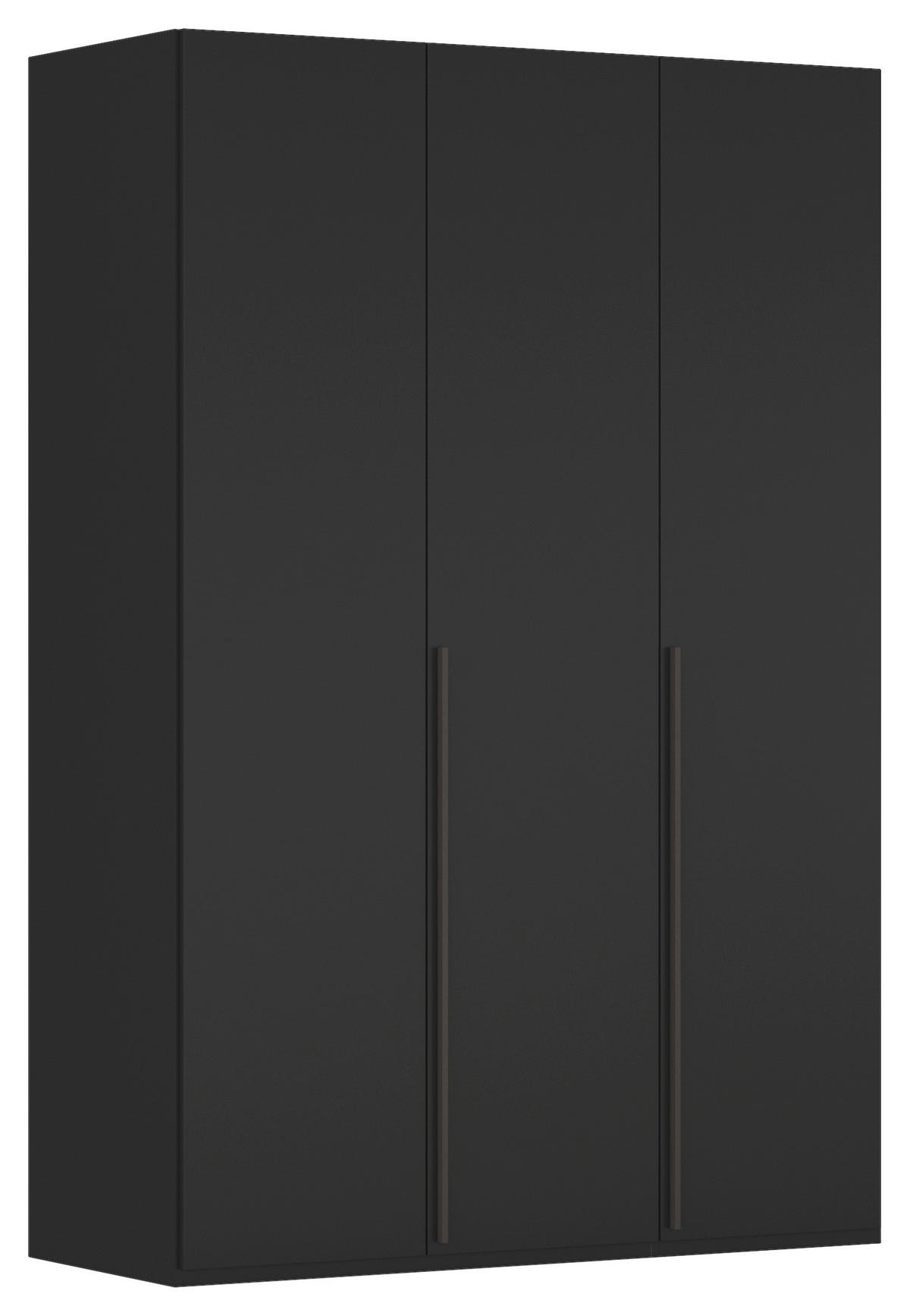 DREHTÜRENSCHRANK 151/223/60 cm 3-türig Schwarz  - Graphitfarben/Schwarz, Design, Holzwerkstoff/Metall (151/223/60cm) - home24