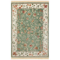 VINTAGE-TEPPICH 135/195 cm Naveh Creme, Hellgrün  - Creme/Hellgrün, Basics, Textil (135/195cm)