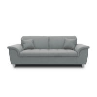 2-SITZER-SOFA Webstoff Grau  - Chromfarben/Grau, KONVENTIONELL, Textil/Metall (210/81/97cm) - MID.YOU