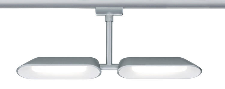 SCHIENENSYSTEM-STRAHLER URail   - Chromfarben, Design, Metall (37,5/17/2,6cm) - Paulmann
