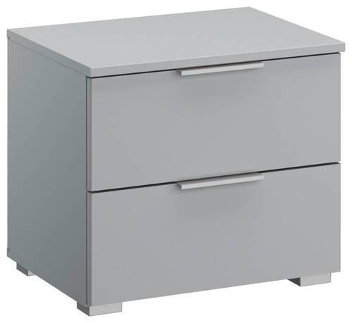 NACHTSCHRANK 47/43/42 cm  - Hellgrau/Alufarben, MODERN, Holzwerkstoff (47/43/42cm) - Rauch Möbel