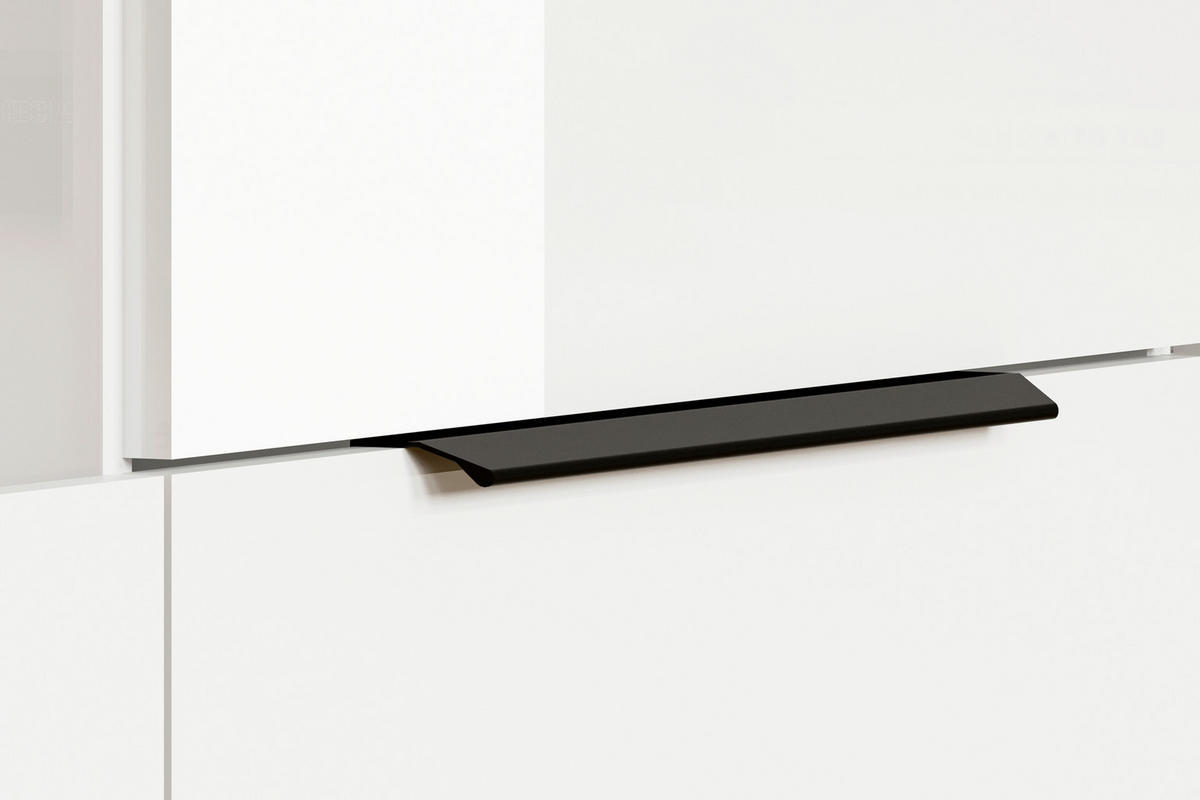 VITRINE Schwarz, Weiss, Weiss Hochglanz  - Weiss Hochglanz/Weiss, Design, Glas/Holzwerkstoff (60/200/40,5cm) - MID.YOU