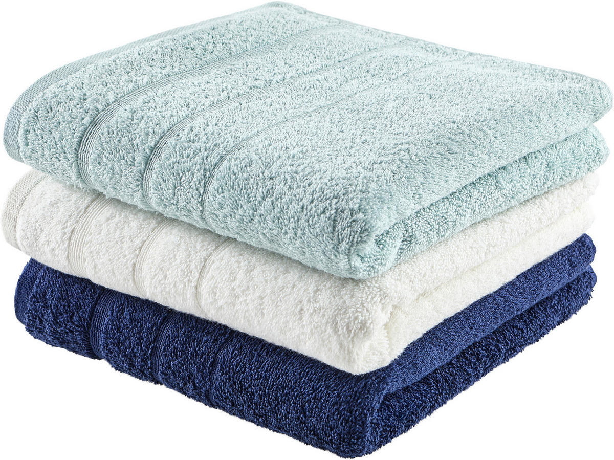 HANDTUCH Dunkelblau  - Dunkelblau, Basics, Textil (50/100cm) - Bio:Vio