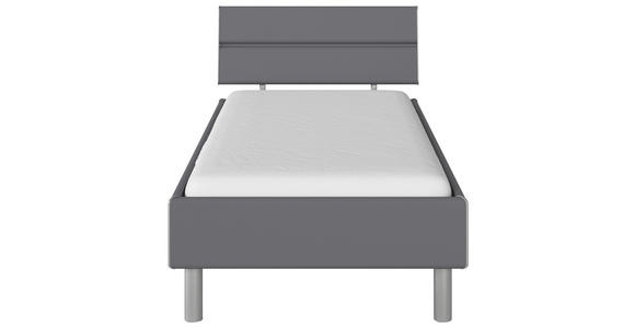 BETT 90/200 cm  in Grau  - Alufarben/Grau, Design, Holzwerkstoff/Metall (90/200cm) - Carryhome