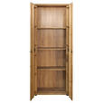AKTENSCHRANK Eiche furniert, massiv Eichefarben  - Eichefarben, Natur, Holz/Holzwerkstoff (73/189/38cm) - Linea Natura