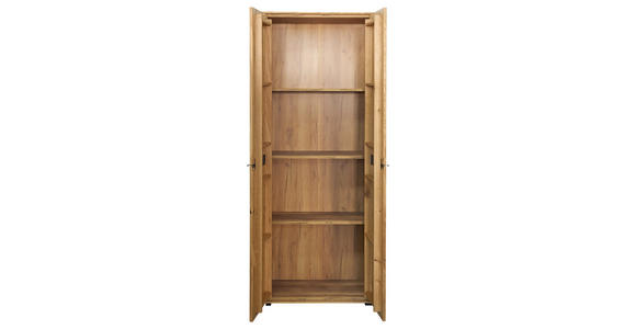 AKTENSCHRANK Eiche furniert, massiv Eichefarben  - Eichefarben, Natur, Holz/Holzwerkstoff (73/189/38cm) - Linea Natura