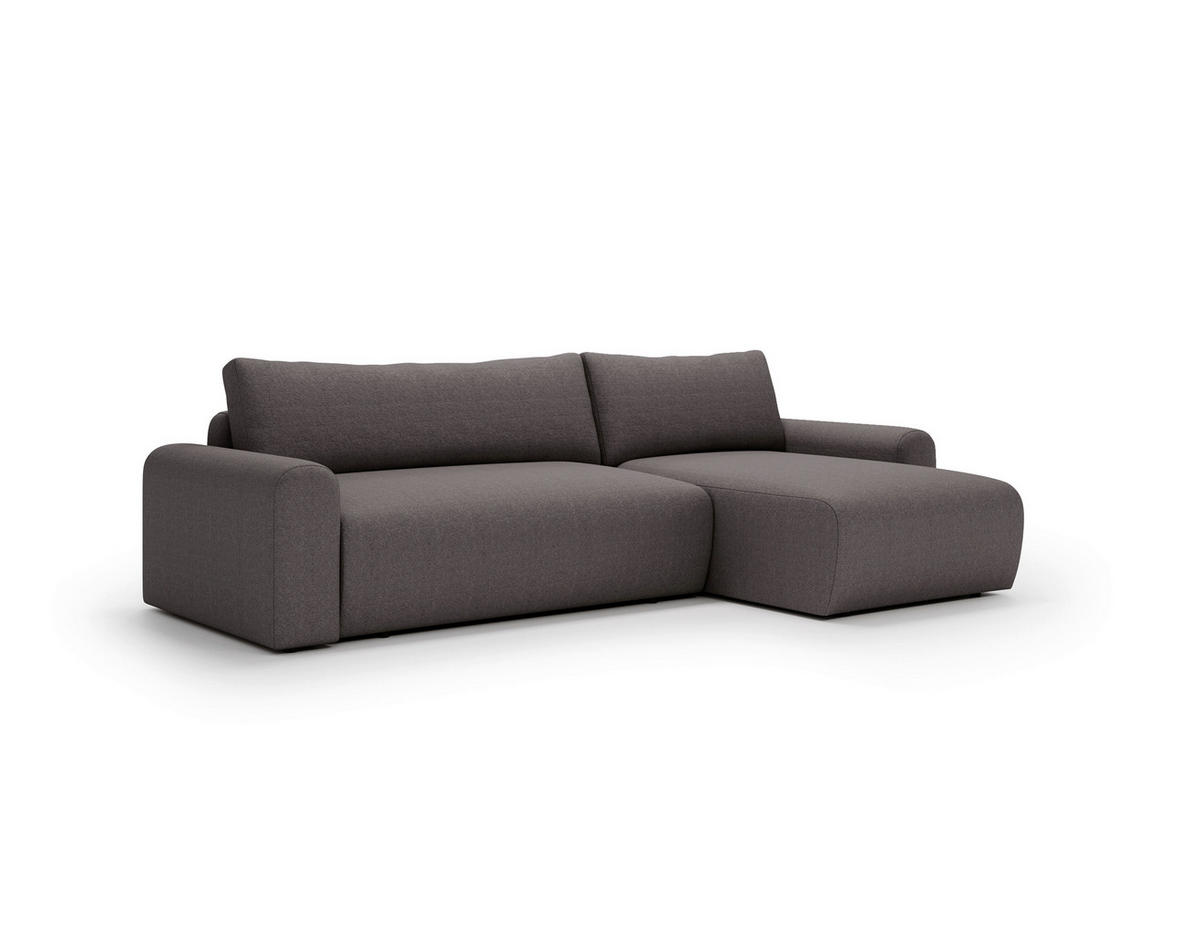 ECKSOFA Anthrazit  - Anthrazit/Creme, Design, Kunststoff/Textil (246/150cm) - Livetastic