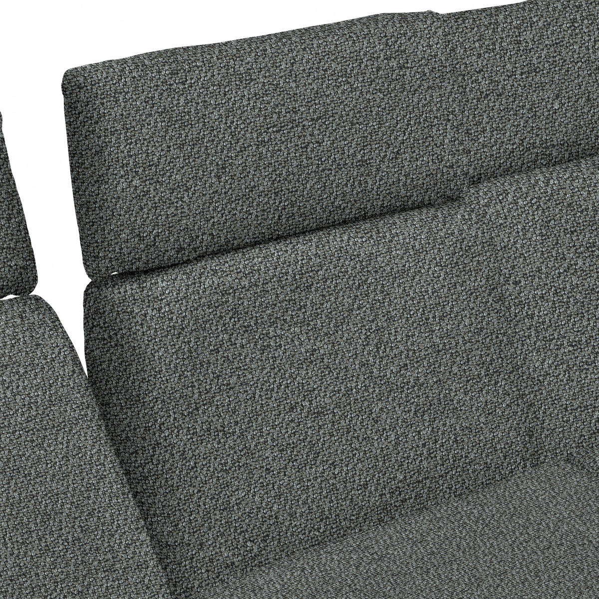 ECKSOFA in Flachgewebe Dunkelgrau  - Dunkelgrau/Schwarz, Design, Textil/Metall (239/270cm) - Koinor