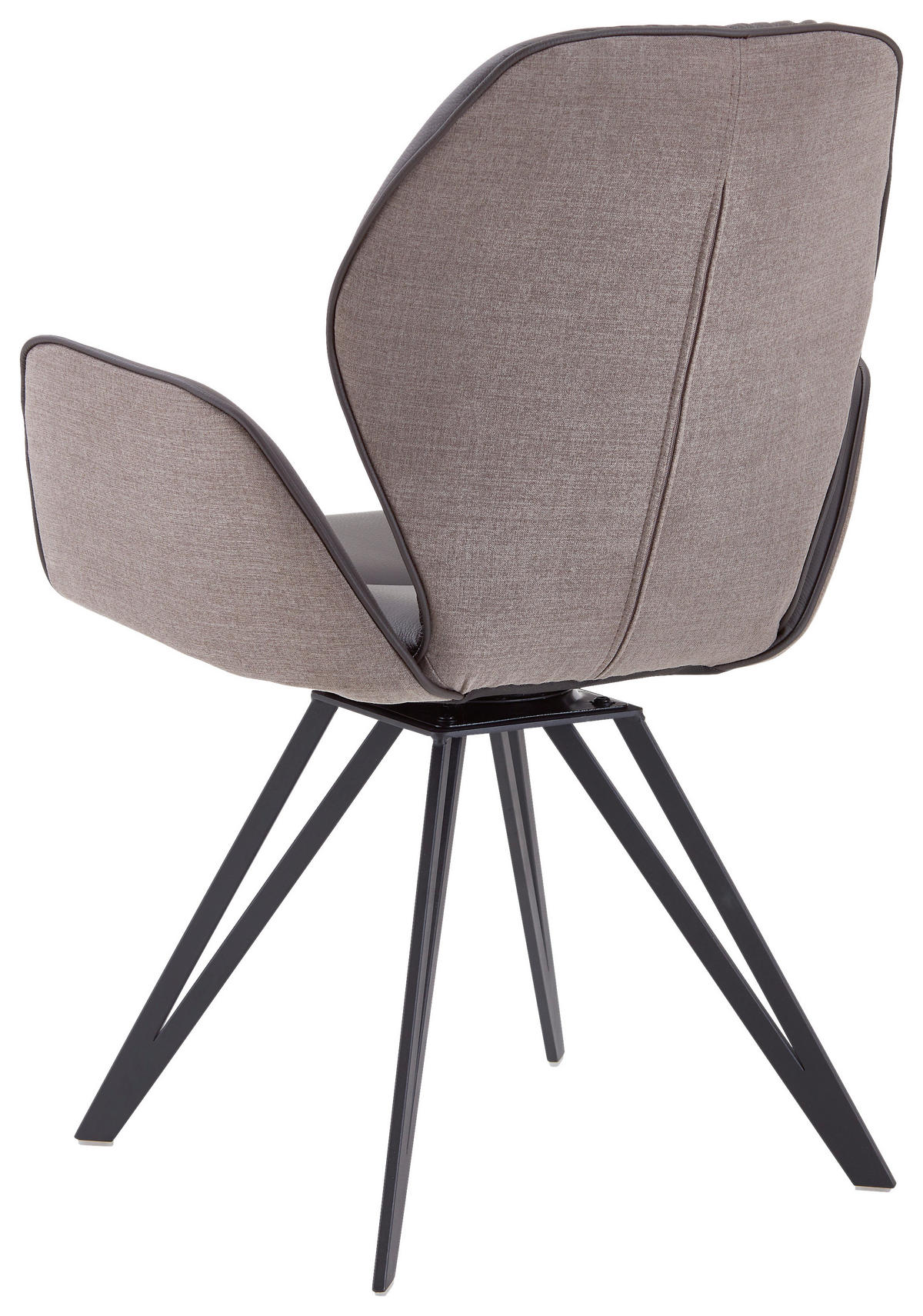 ARMLEHNSTUHL  in Echtleder pigmentiert  - Taupe/Schwarz, Design, Leder/Textil (58/91/59cm) - Valdera