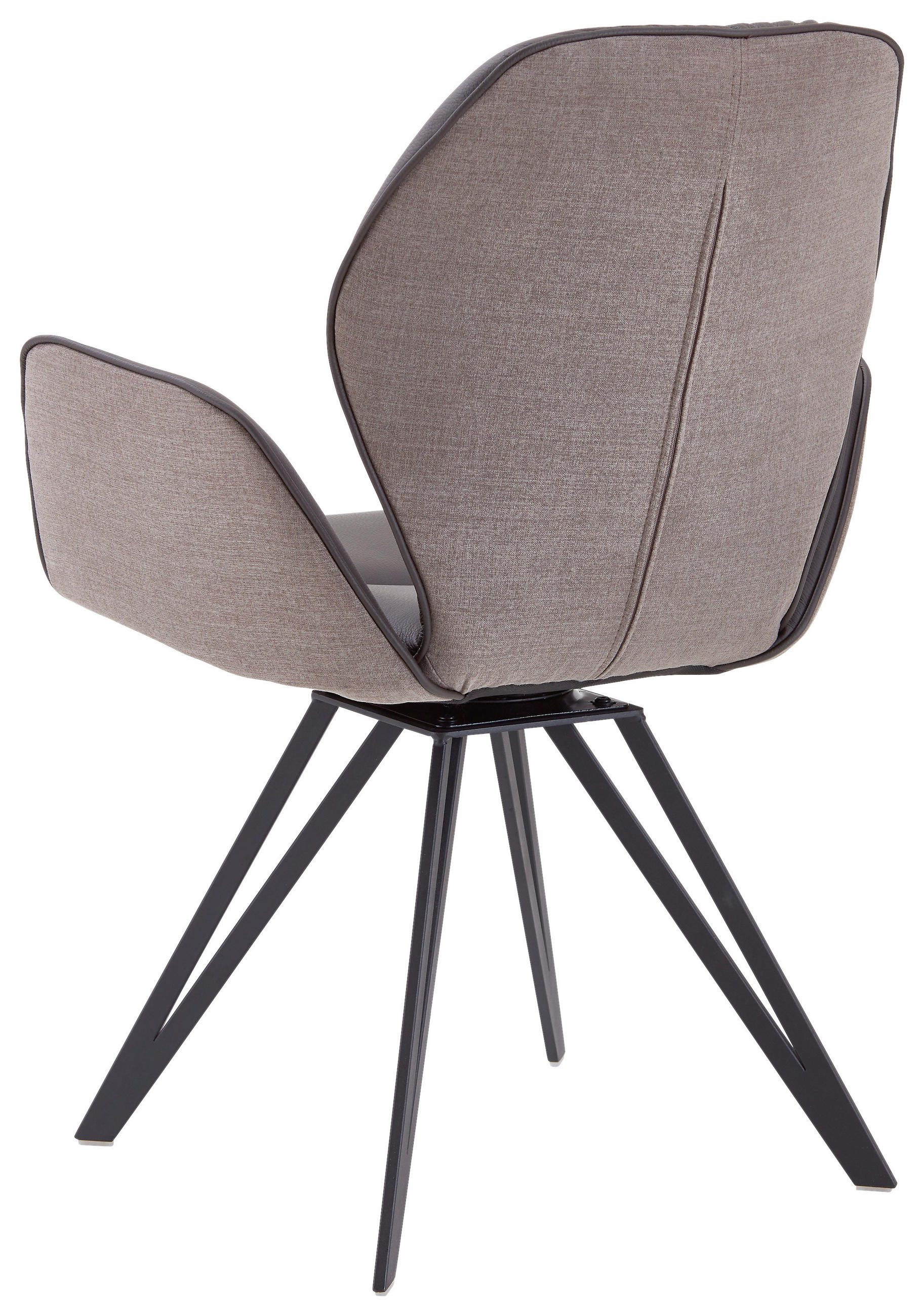 Thumbnail - Valdera Armlehnstuhl, Taupe, Mokka, Textil, Leder, Echtleder, Rindleder, Stativgestell, 58x91x59 cm, Stoffauswahl, Typen...