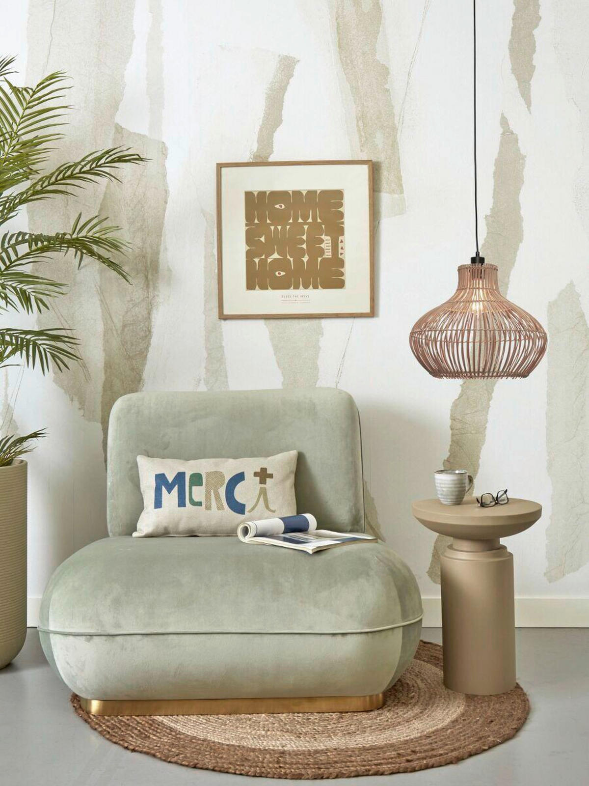 HÄNGELEUCHTE GOOD&MOJO  42/42/35 cm   - Naturfarben, Trend (42/42/35cm) - Good & Mojo