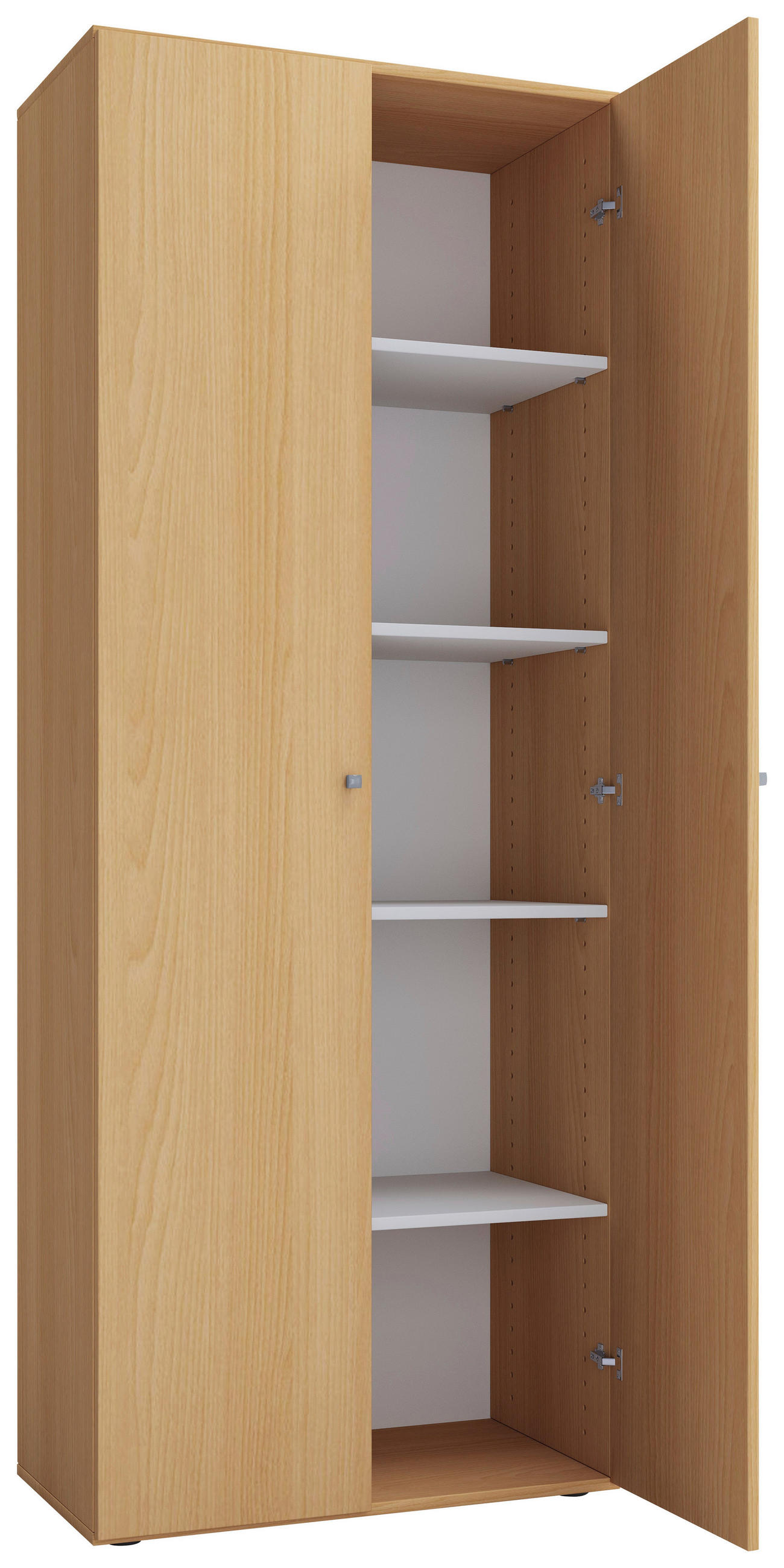 MEHRZWECKSCHRANK 70/178/40 cm  - Silberfarben/Buchefarben, Basics, Holzwerkstoff/Kunststoff (70/178/40cm) - MID.YOU